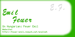 emil feuer business card